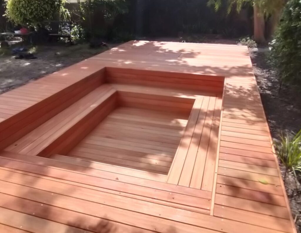 pool conversion sunken firepit Red Grandis Cape Town
