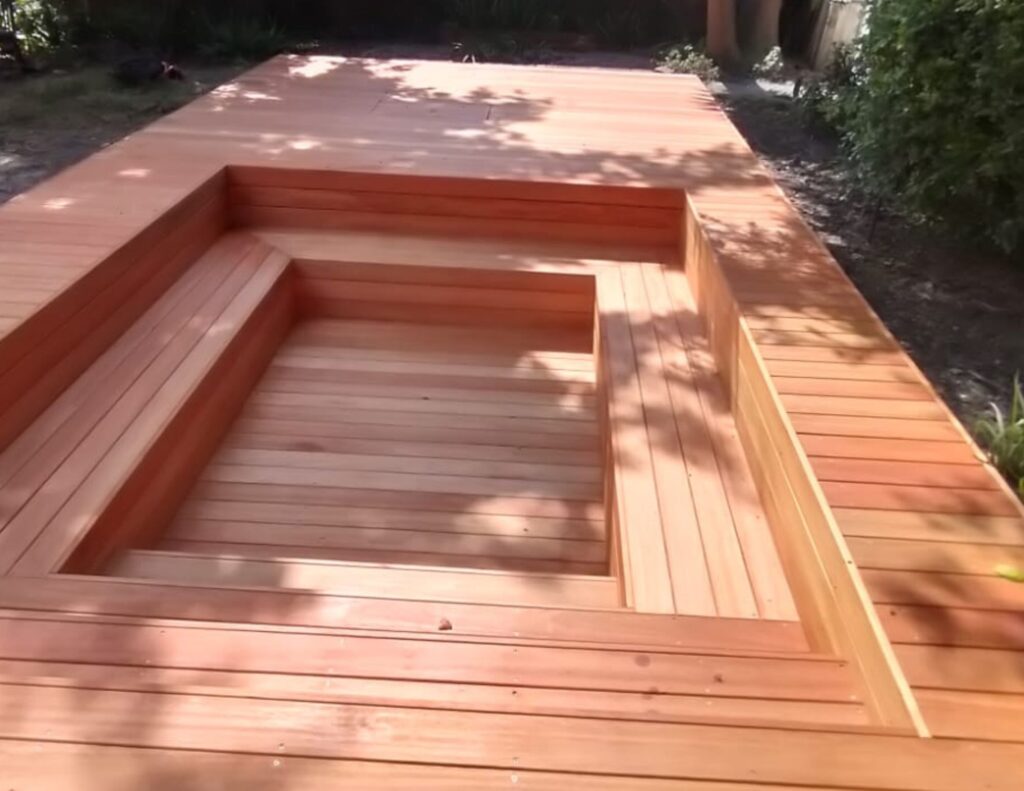 pool conversion sunken firepit Red Grandis Cape Town