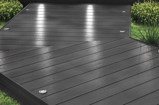 Composite Deck walkway back-garden built in lighting