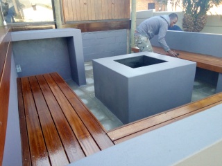 Hardwood Balau Seating fire pit Cape Town