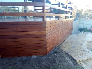 Hardwood balustrade Hardwood Deck varnished Cape Town