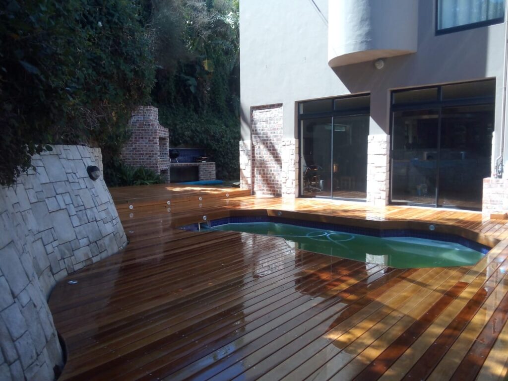 Hardwood Deck Balau with lighting in decking Cape Town South Africa