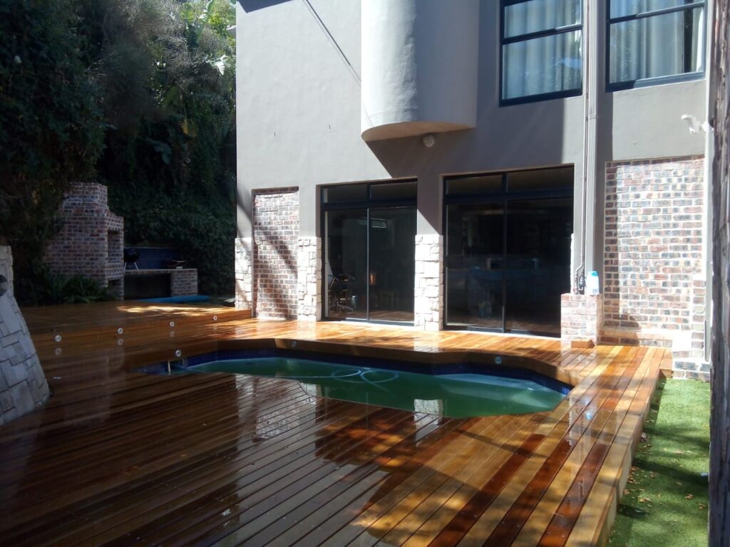 Hardwood Deck Balau with lighting in decking Cape Town South Africa