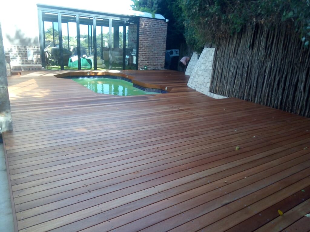 Hardwood Deck Balau with lighting in decking Cape Town South Africa