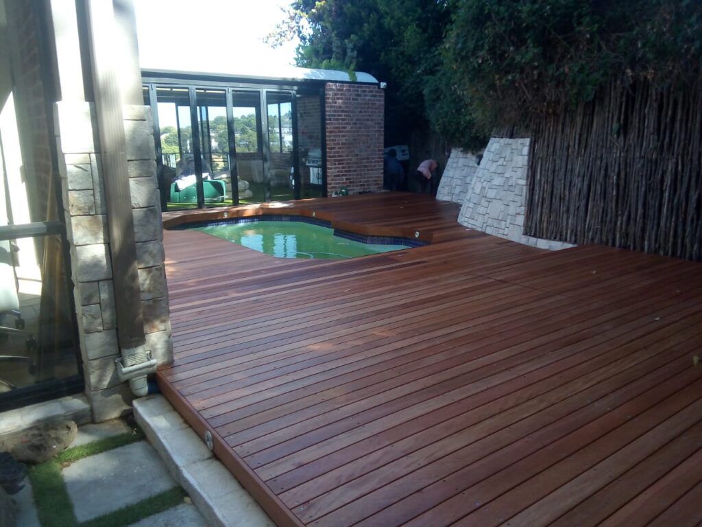 Hardwood Deck Balau with lighting in decking Cape Town South Africa